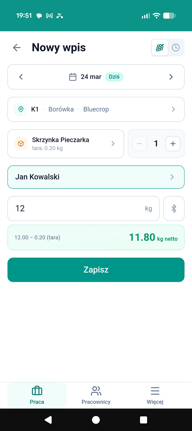 Zbiory i praca godzinowa