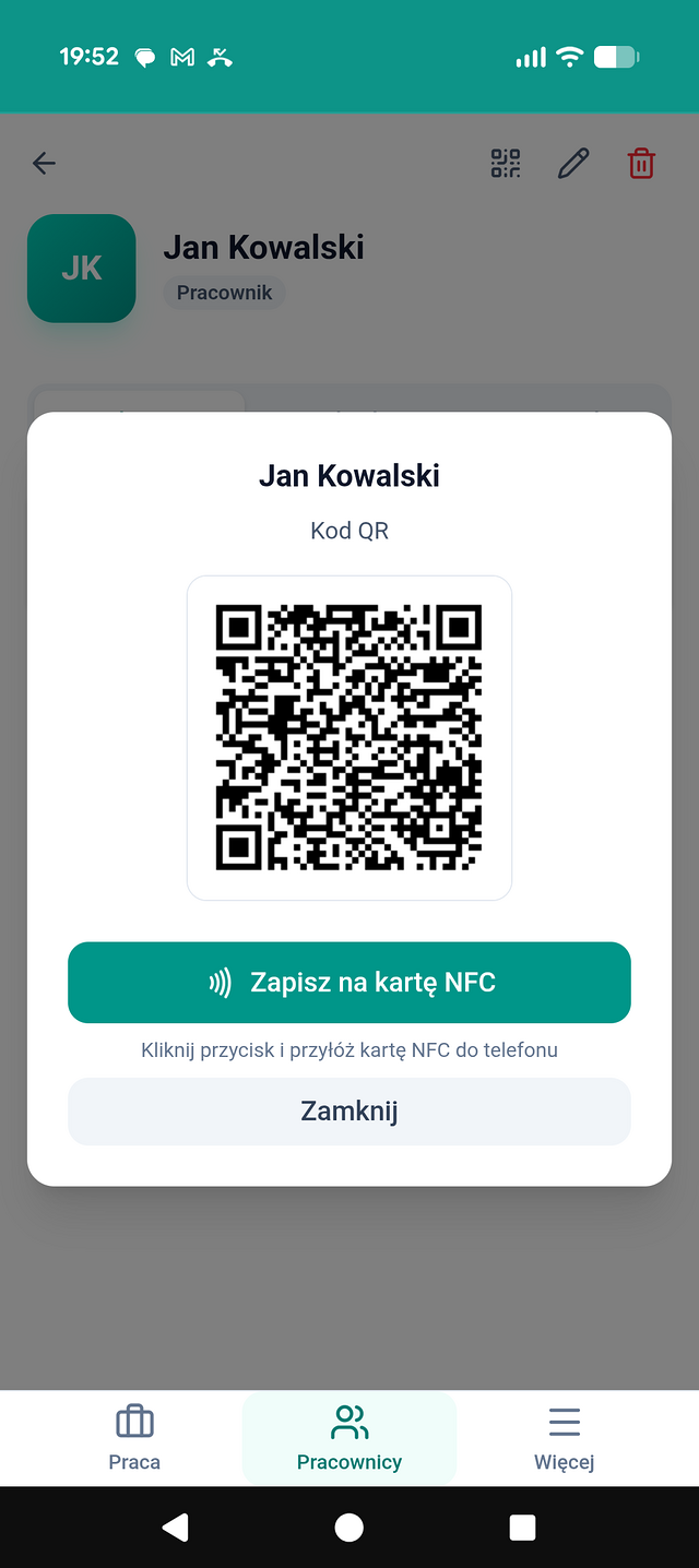 Identyfikacja przez NFC